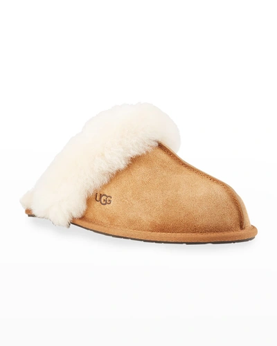 Shop Ugg Scuffette Ii Suede Slippers In Chestnut