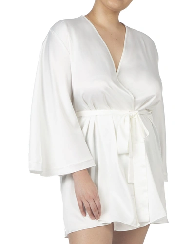 Shop Rya Collection Plus Size Heavenly Charmeuse Cover Up In Ivory