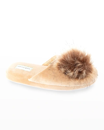 Shop Patricia Green Daisy Pouf Slippers In Sand