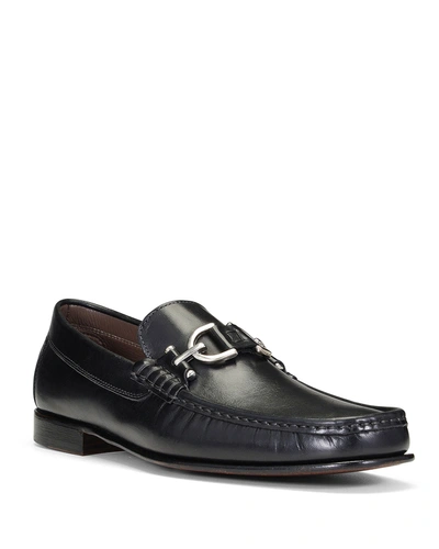 Shop Donald J Pliner Men's Bit-strap Leather Loafers In Tan