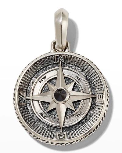 Shop David Yurman Men's 26.8mm Maritime Compass Enhancer With Black Diamond