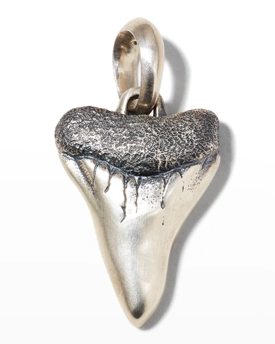 Shop David Yurman Men's Shark Tooth Amulet Enhancer In Silver