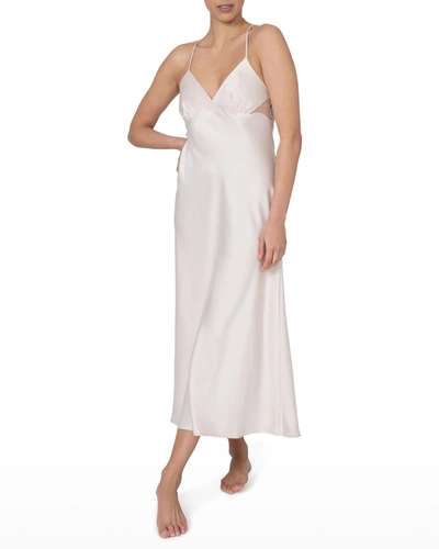 Shop Rya Collection Iris Silk Charmeuse Nightgown In Champagne