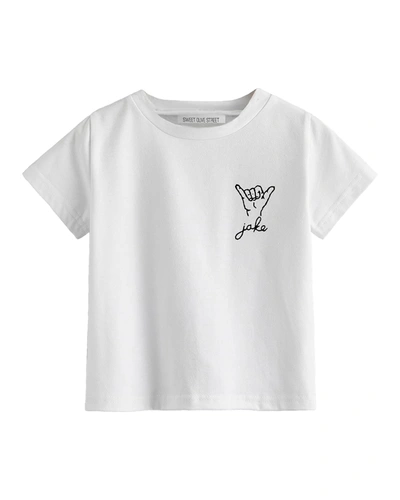 Shop Sweet Olive Street Kid's Surfs Up! Personalized T-shirt, Sizes Xs-l In White