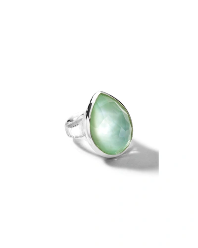 Shop Ippolita Wonderland Teardrop Ring In Sterling Silver With Sky Doublet In Dfdenim