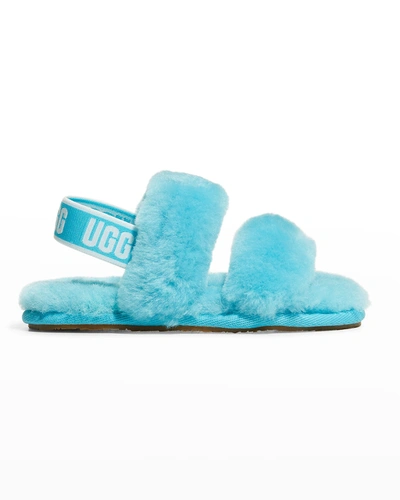 Shop Ugg Girl's Oh Yeah Shearling Slippers, Baby/toddlers In Osb