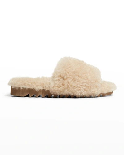 Shop Rag & Bone Eira Faux Fur Cozy Sandals In Ivory