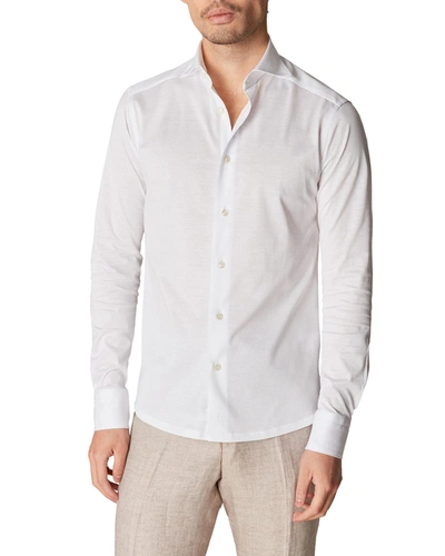 Shop Eton Men's Contemporary Fit Jersey Shirt In White