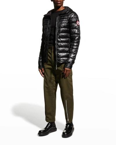Shop Canada Goose Men's Hybridge Lite Hooded Jacket In Black