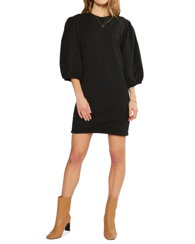 Shop Etica Isabelle Puff-sleeve Dress In Black Beauty