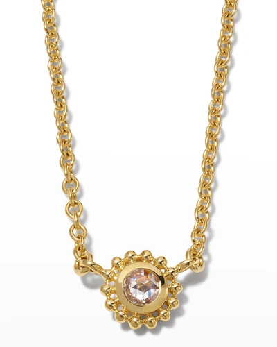 Shop Lagos Covet Gold 3mm Rose-cut Diamond Pendant Necklace