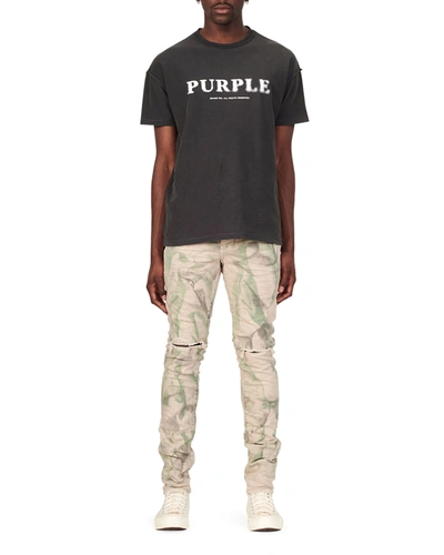 Shop Purple Men's Sand Forest Camo Jeans