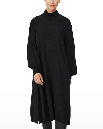 Shop Masai Nolina Long-sleeve Dress In Black