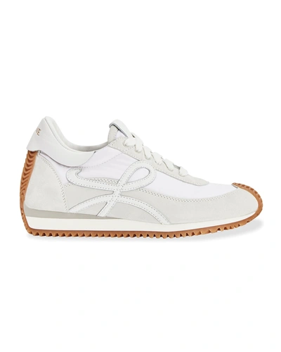 Shop Loewe Flow Retro Runner Sneakers In White