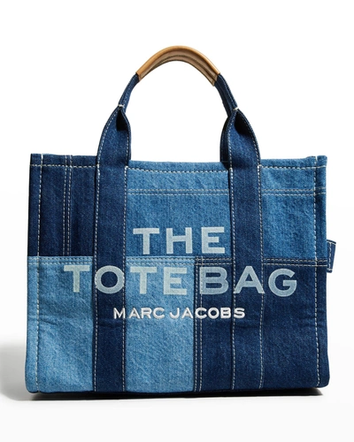 Shop Marc Jacobs The Denim Medium Tote Bag In Blue Denim