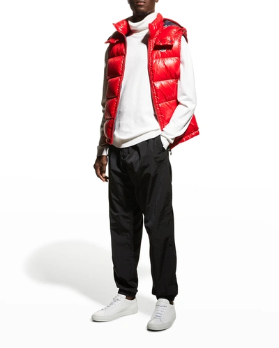 Shop Moncler Men's Bormes Lacquer Puffer Vest In Red