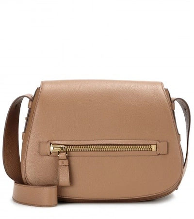 Tom Ford Jennifer Soft Leather Shoulder Bag In Brown