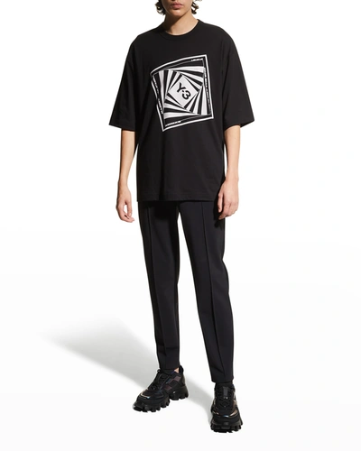 Shop Y-3 Men's Optimistic Illusions T-shirt In Black