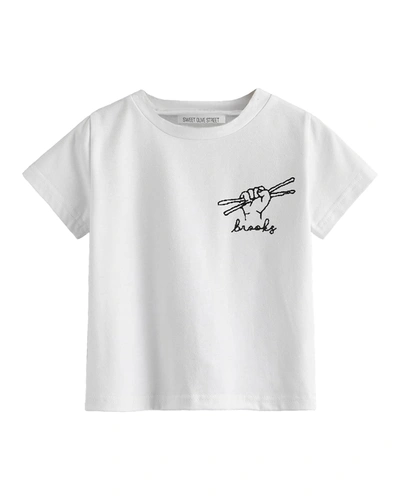 Shop Sweet Olive Street Kid's Rock On! Personalized T-shirt, Sizes Xs-l In White
