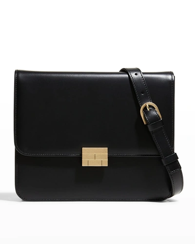 Shop Frame Le Signature Smooth Leather Crossbody Bag In Noir