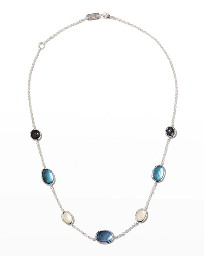 Shop Ippolita Rock Candy Luce 7-stone Chain Necklace In Cascata In Blunotte