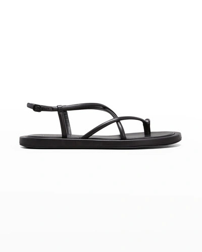 Shop Alexander Mcqueen Strappy Flat Sandals In Black