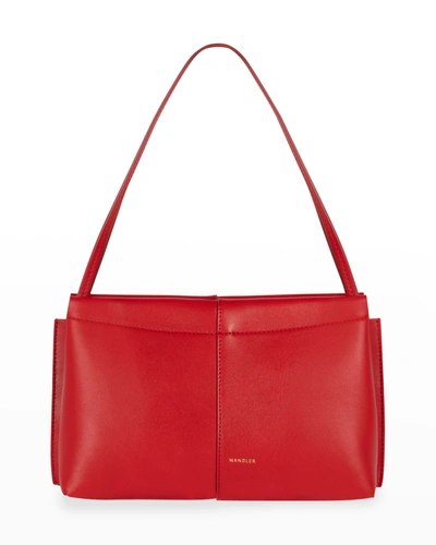 Shop Wandler Carly Mini Leather Shoulder Bag, Lipstick In 2028 Lipstick