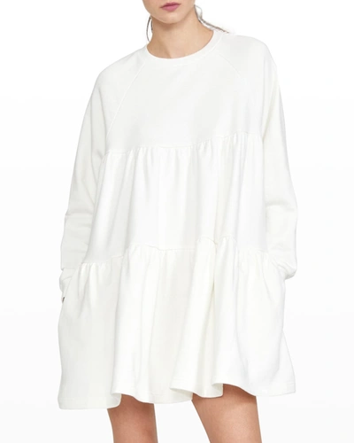Shop Cynthia Rowley Vail Long-sleeve Sweatshirt Dress In White