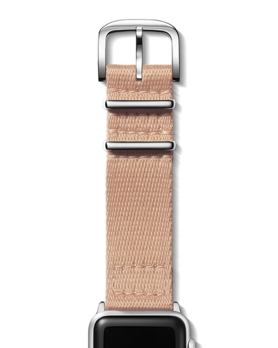 Shop Shinola Men's 20mm Nylon Strap For Apple Watch In Blush