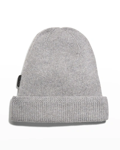 Shop Tom Ford Men's Cashmere Beanie Hat In Md Gry Sld