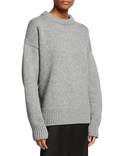 Shop The Row Ophelia Wool-cashmere Sweater In Dark Navy