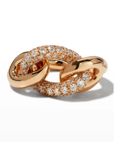 Shop Pomellato Tango 18k Gold Diamond Pave Chain Ring