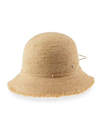 Shop Helen Kaminski Emmie 6 Packable Raffia Bucket Hat In Natural/natural F