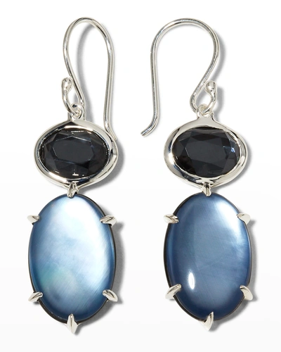 Shop Ippolita Rock Candy Luce 2-stone Drop Earrings In Amazonite And Mother-of-pearl In Htccqmnx