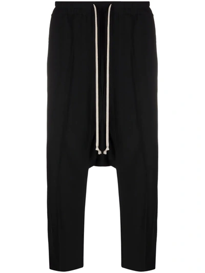 DROP-CROTCH CROPPED TRACK PANTS