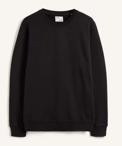 Shop Colorful Standard Mens Classic Organic Cotton Sweatshirt In Deep Black