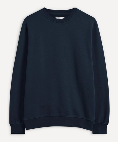 Shop Colorful Standard Classic Organic Cotton Sweatshirt In Navy Blue