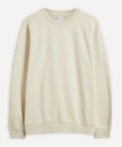 Shop Colorful Standard Mens Classic Organic Cotton Sweatshirt In Ivory White