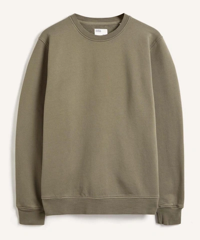 Shop Colorful Standard Classic Organic Cotton Sweatshirt In Dusty Olive