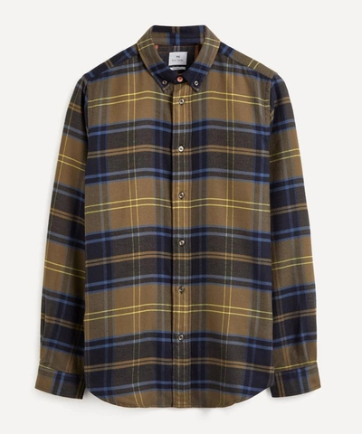 Shop Ps By Paul Smith Tailored Check Cotton Shirt In Brown