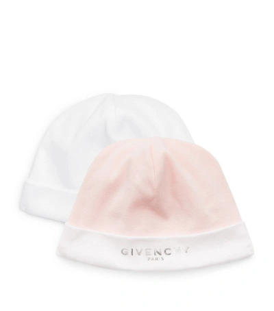 Shop Givenchy Kids Set Of 2 Hats In Pink