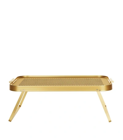 Shop Kaymet Rubber Grip Lap Tray (51cm) In Gold