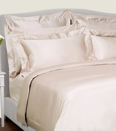 Shop Gingerlily Silk Square Pillowcase (65cm X 65cm) In Nude