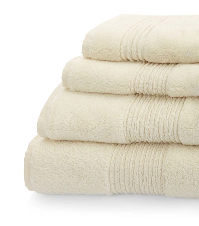 Shop Hamam Galata Organic Hand Towel (50cm X 100cm) In Ivory