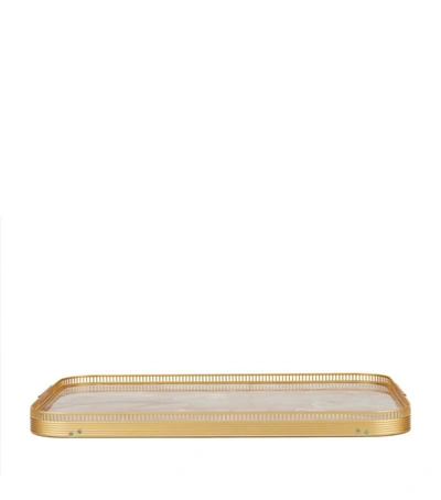Shop Kaymet Rubber Grip Bed Tray (51cm) In Silver