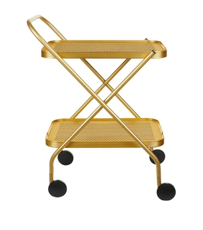 Shop Kaymet Folding Two-tier Trolley In Gold