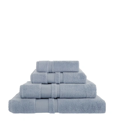 Shop Hamam Pera Hand Towel (50cm X 100cm) In Blue