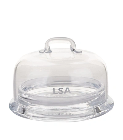 Shop Lsa International Serve Dish And Cover (8 X 13.5cm) In Clear