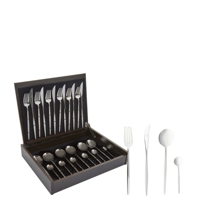 Shop Cutipol Moon 24-piece Cutlery Set In Silver