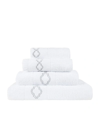 Shop Abyss & Habidecor Chanti Hand Towel (55cm X 100cm) In Silver
